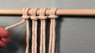 Double Half Hitch Macrame Knot Tutorial [upl. by Boris]