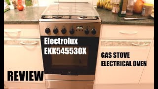 Electrolux EKK54553OX gas stove with electrical oven REVIEW [upl. by Aseuqram]