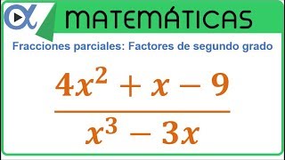 Descomposición en fracciones parciales con factores de segundo grado no repetidos ejemplo 1 de 3 [upl. by Baumbaugh]