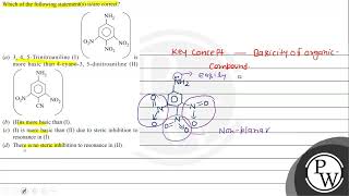 Which of the following statements isare correct is a 3 4 5Trinitroaniline I is more b [upl. by Pachston]