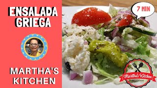 Receta de Ensalada Griega con Queso Feta  Marthas Kitchen [upl. by Latsyrd]