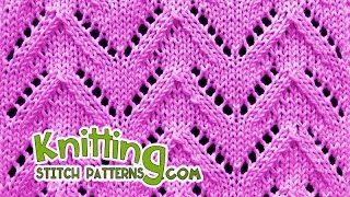 HowToKnit Chevron Lace Knitting [upl. by Oratnek]