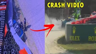 Safety car crash monza video  safety car accident f1  F1 Safety car CRASH monza 2024 [upl. by Tiertza]