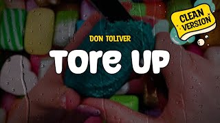 Don Toliver  Tore Up Clean Version Lyrics [upl. by Ladnyc]