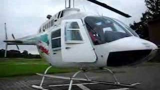 Engine StartUp Bell 206 JetRanger from outside [upl. by Theta893]