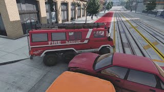 Beamng Drive Emergency Vehicles Realistic Crash 2024 003  Beamng Drive  Vehicles Crash [upl. by Nahtannoj]