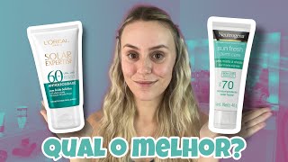 BATALHA  Neutrogena Sun fresh X Expertise L’Oréal Qual o melhor baratinho para pele oleosa [upl. by Ecinwahs694]