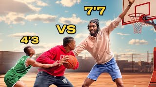 The Worlds Shortest Basketball Player VS Tallest Basketball Player [upl. by Reibaj]