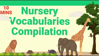 NURSERY VOCABULARIES COMPILATION  NURSERY RHYMES  RISEKIDZZ24 [upl. by Adnertal]