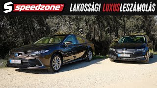 Skoda Superb vs Toyota Camry Lakossági luxusleszámolás  Speedzone használtteszt [upl. by Innavoj253]