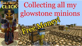 Collecting my glowstone minions  Hypixel Skyblock [upl. by Eelydnarb]