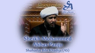 Shahadat Day Bibi Khadija AS  Sheikh Mohammed Abbas Panju [upl. by Feilak245]