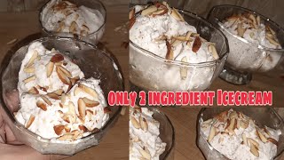 Just 2 Ingredient Icecream  Roasted Almond Icecream Without Condensed Milk You Need Only 2 Things [upl. by Ettereve]