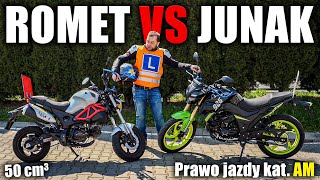 Kategoria AM jaki motorower wybrać JUNAK vs ROMET  PORÓWNANIE I TEST PRĘDKOŚCI MOTOROWERÓW z WORD [upl. by Enybor]