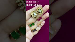 Changeable stone earings reels shorts jewellery onlineshopping [upl. by Yelak]