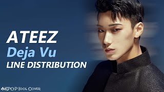 ATEEZ  Deja Vu  Line Distribution Color Coded [upl. by Waligore]