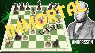 The Immortal Chess Game Adolf Anderssen vs Lionel Kieseritzky 1851 [upl. by Llenrep]