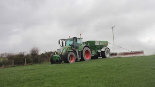 Tinsley Contracts spreading Lime With a Prototype Spread Point Lime Spreader [upl. by Josselyn]