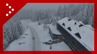 Madonna di Campiglio imbiancata dopo abbondanti nevicate le immagini dal drone [upl. by Neu]