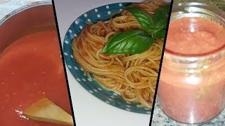 SALSA CON POMODORINI DATTERINI E CILIEGINI FATTA IN CASA E SPAGHETTI POMODORO E BASILICO [upl. by Purity617]