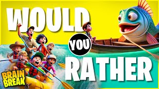 Would You Rather Brain Break ⛺️ Freeze Dance for Kids 🌲 Summer Campout ⛺️ Just Dance 🌲 Danny Go [upl. by Naid47]