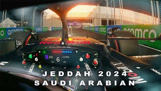 F1 Max Verstappens Helmet Cam Pole Lap  2024 Saudi Arabian Jeddah [upl. by Dnilasor]