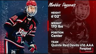 Fenplast QMJHL Prospects  Maddox Dagenais [upl. by Anirbys]