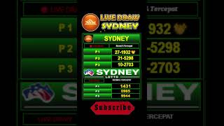 DATA SDY  PENGELUARAN SDY  LIVE DRAW SYDNEY  LIVE DRAW SDY HARI INI  BOCORAN RUMUS PREDIKSI SDY [upl. by Lauraine]