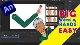 How To Rig an ARM and HAND in Adobe Animate [upl. by Oznofla]