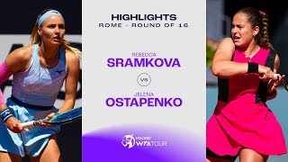 Rebecca Sramkova vs Jelena Ostapenko  2024 Rome Round of 16  WTA Match Highlights [upl. by Cleland]