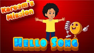 Hello Song  Greeting someone in different languages with Kareem Songs for Individuals with Autism [upl. by Bigford275]