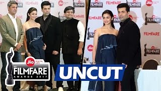 UNCUT  JIO 62nd Filmfare Awards 2017  Alia Bhatt Karan Johar  Press Conference [upl. by Basham6]