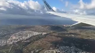 From Malta going to Rome  Malta View taken from Ryanair lines trend holiday flight travel [upl. by Suired710]