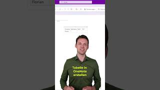 Tabelle in OneNote erstellen 💯 Excel tipps Tricks microsoftambassador [upl. by Kifar476]