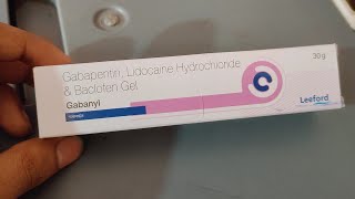 Gabanyl Gel Uses in Hindi। Gabapentin  Lidocaine Baclofen Gel Uses Dose  Side effect painkiller [upl. by Nim]