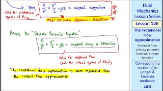 Fluid Mechanics Lesson 12E The Irrotational Flow Approximation [upl. by Paugh994]