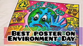 Beat Plastic Pollution Drawing  stop plastic poster chart project  ban plastic [upl. by Danika]