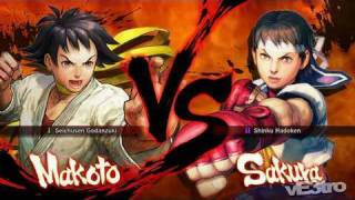 Super Street Fighter IV 4  Makoto vs Sakura Match HD 720p [upl. by Arthur]