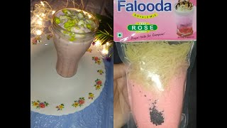 Falooda Recipe  How to make Readymix Falooda  Delicious Falooda  Instant Rose Falooda Mix [upl. by Turnheim]