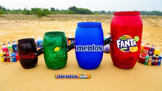 EXPERIMENT Coca Cola Sprite vs Mentos vs Fanta [upl. by Birchard83]