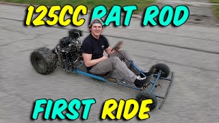 125cc RAT ROD GO KART BUILD PT2 [upl. by Enaamuj]