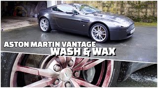 Aston Martin Vantage  Wash Decontaminate amp Wax Protection [upl. by Anialad7]