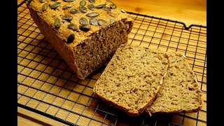 Einfaches Vollkornbrot Whole Grain Bread Recipe 참 쉬운 통밀빵 Pão integral الخبز والحبوب الكاملة [upl. by Mcneil]