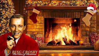 Frank Sinatra Nat King Cole Bings Crosby Perry Como🎄 Christmas Hits with Fireplace The Original [upl. by Phio]