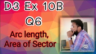 Q6  Ex10B  D3  Arc length Area of sector and Radian measure in UrduHindi [upl. by Elana387]