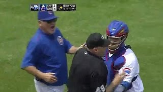 Umpire Tries to Fight Jon Lester on the Mound [upl. by Chas390]