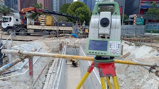 How to transfer height by Leica total station Main TBM points to other places Reference point level [upl. by Assyli17]