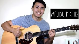 WITH SLOW DEMO TUTORIAL Malibu Nights  LANY  Fingerstyle Guitar Cover [upl. by Allissa]