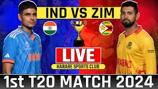 Live India vs Zimbabwe 1st T20 Match  Today Live Cricket Match Ind vs Zim  Live Cricket zim vs Ind [upl. by Anikahs]