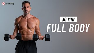 30 Min Full Body Dumbbell Workout At Home  Muscle Building [upl. by Currier]